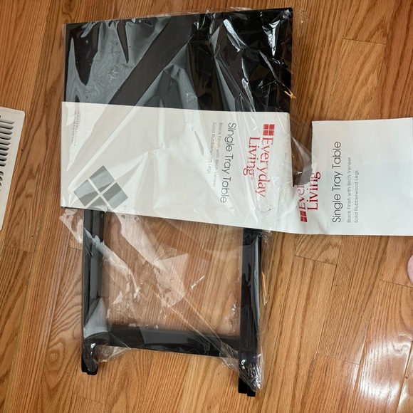 everyday living black single tray table - Picture 8 of 9